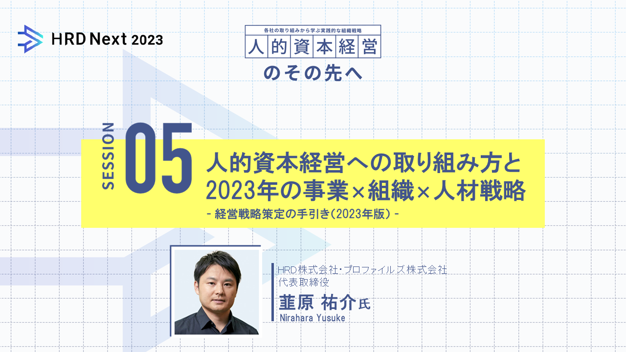 人的資本経営への取り組み方と2023年の事業×組織×人材戦略 -経営戦略策定の手引き（2023年版）-